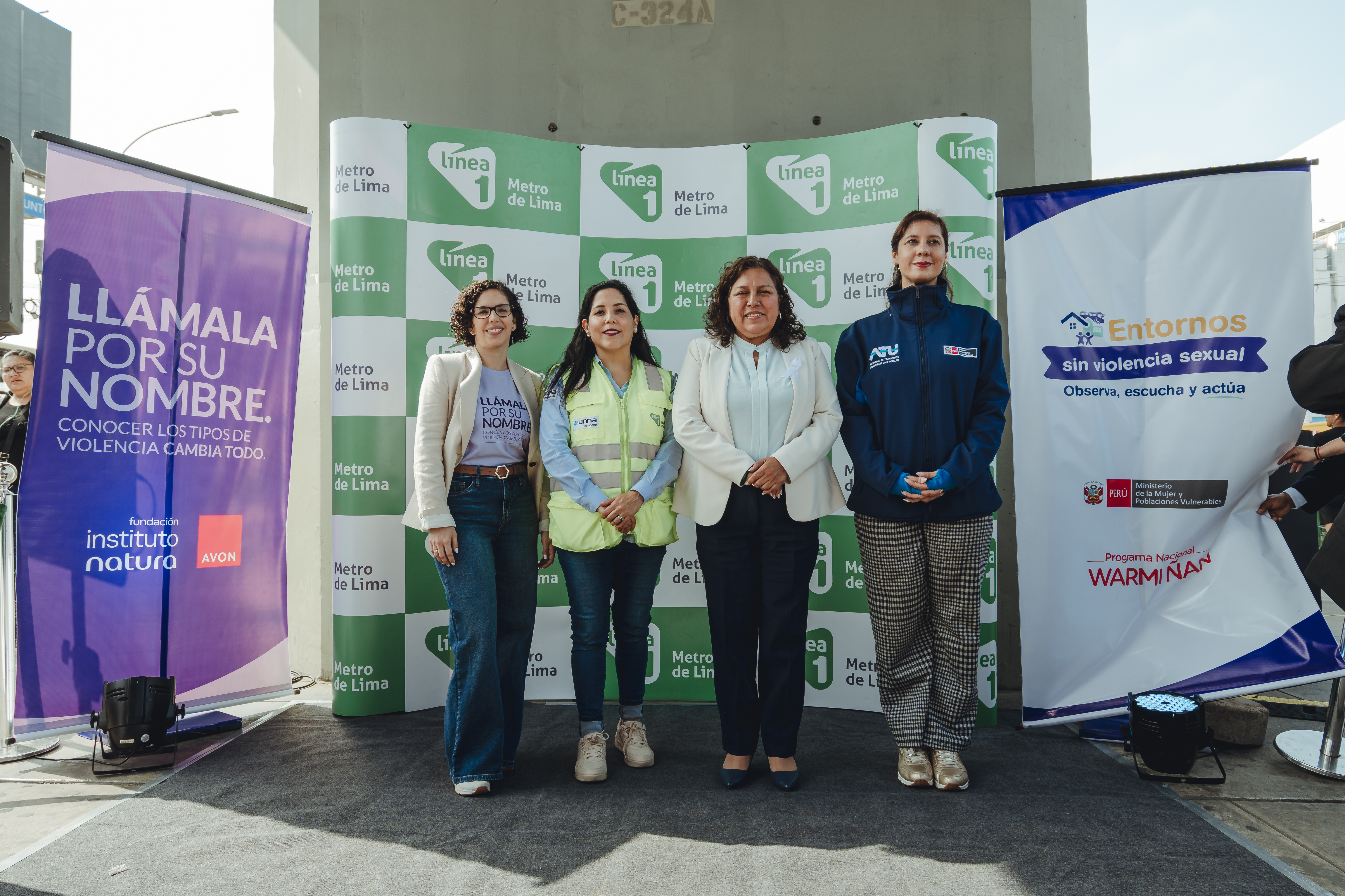 Impulsan campaña contra la violencia hacia la mujer en estación de LÍNEA 1 del Metro de Lima