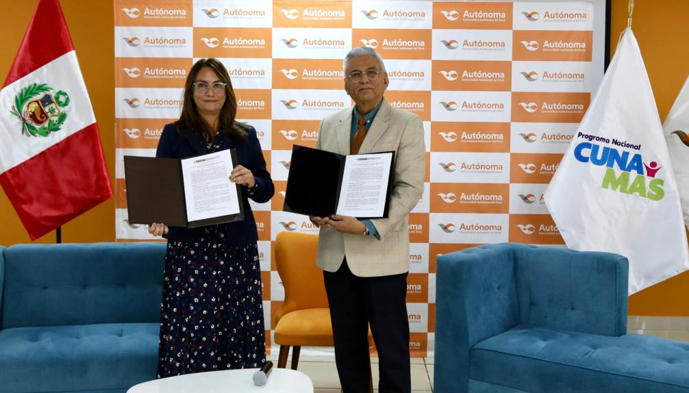 Cuna Más y la Universidad Autónoma del Perú firman convenio para impulsar el desarrollo infantil temprano 