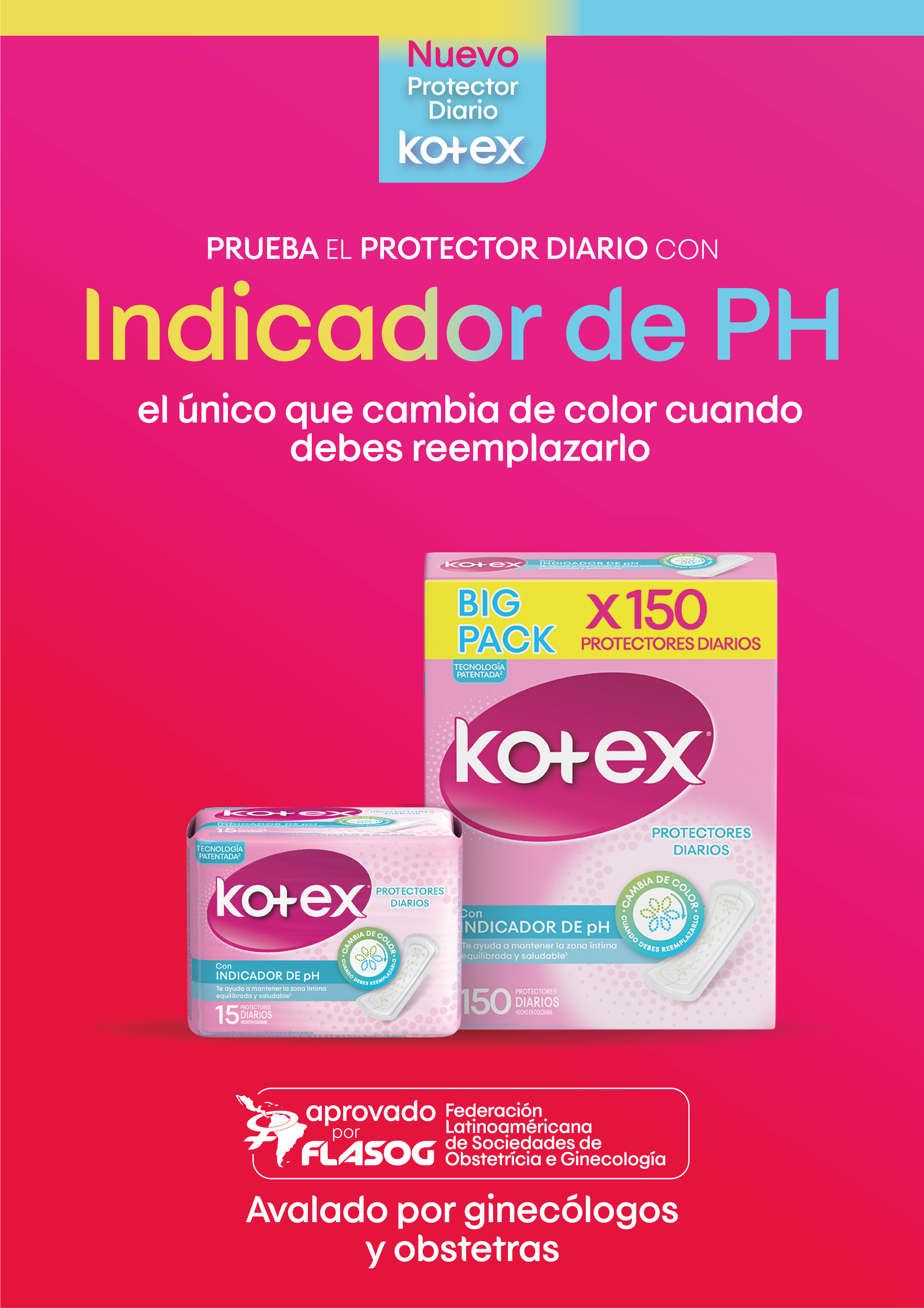 Kotex lanza en Perú el primer protector diario que cambia de color según el indicador de Ph