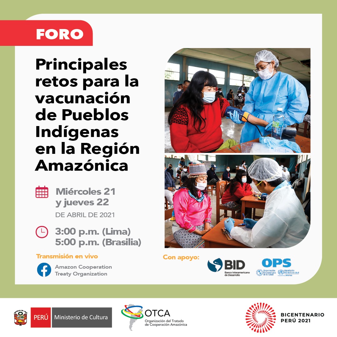 Foro internacional sobre los principales retos para la vacunación de los pueblos indígenas en la Región Amazónica