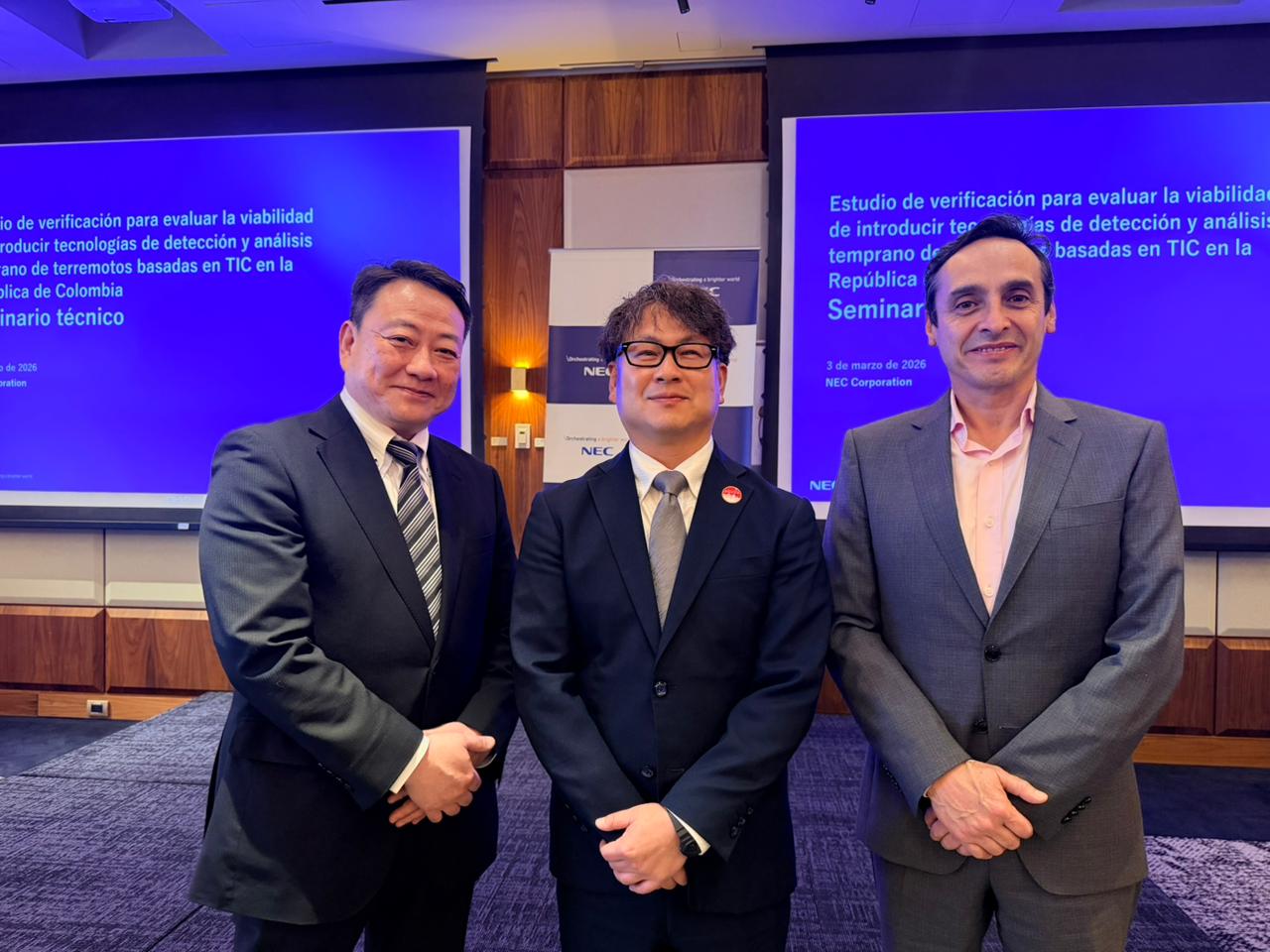 NEC prueba en Colombia su Sistema de Alerta Temprana de Terremotos (EEWS)