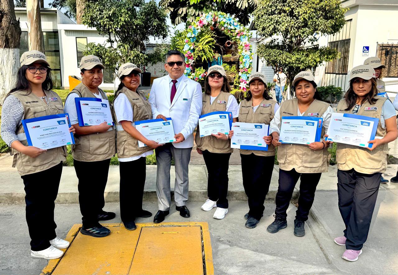 Diris Lima Este reconoce a 33 brigadistas de la Municipalidad de Santa Anita por fortalecer su preparación ante emergencias