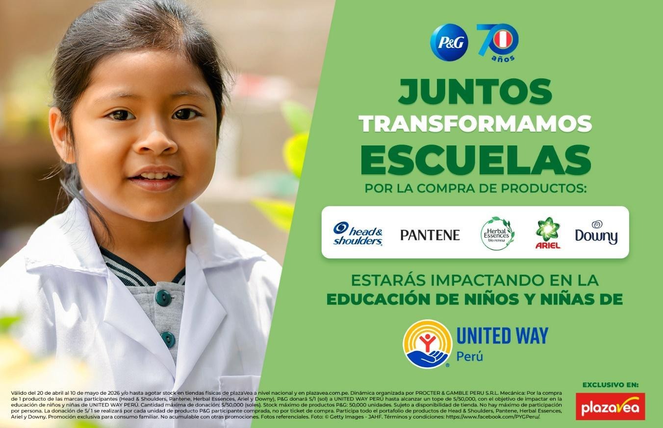 Juntos Transformamos Escuelas: P&G Perú conmemora su 70 aniversario impulsando la educación