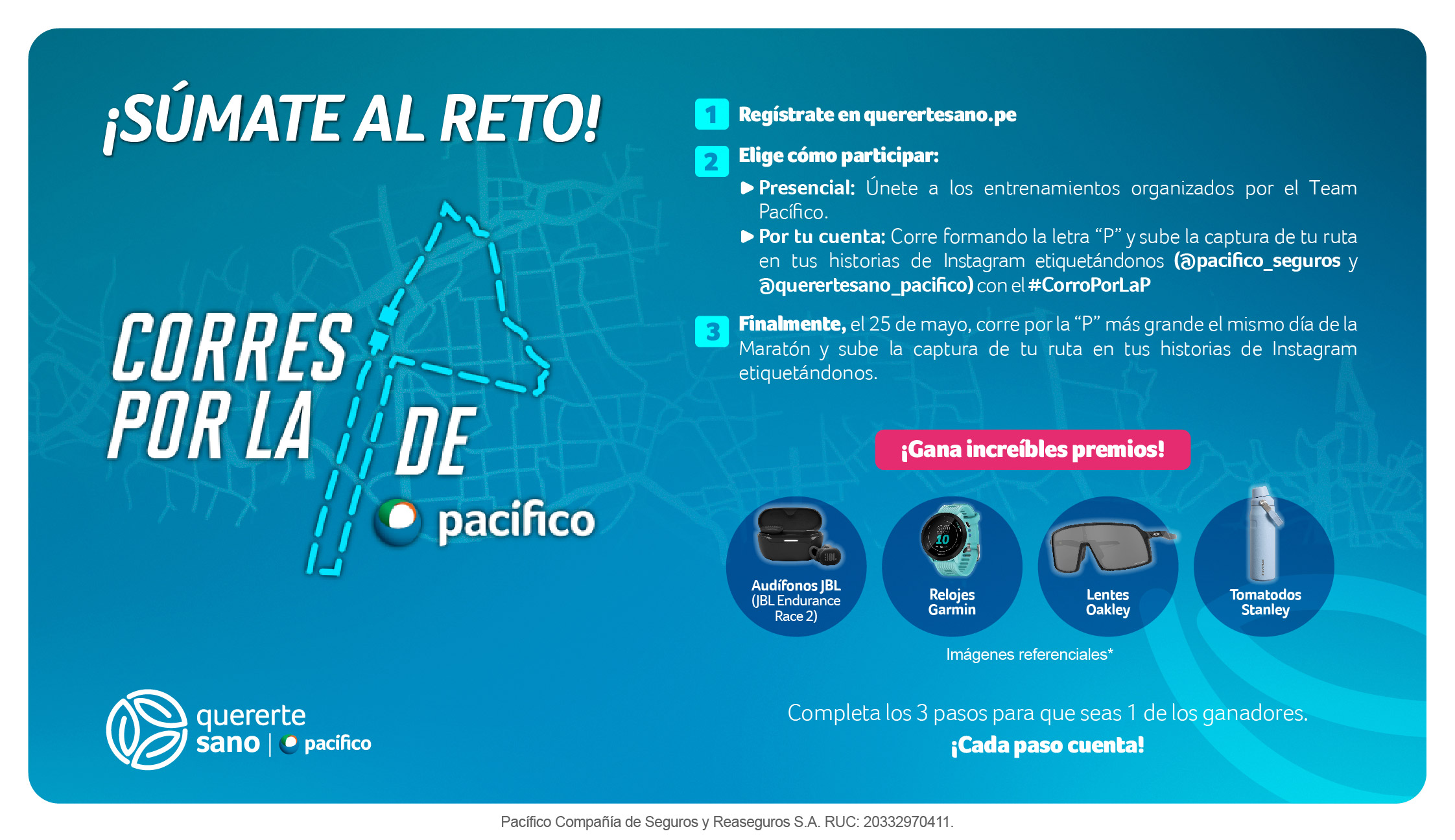 La ruta en forma de “P” en la Maratón de Lima inspira ingeniosa campaña de Pacífico