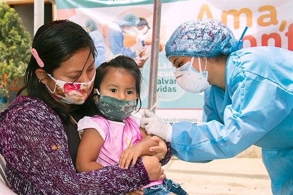Perú: Vacunación de niños menores de un año se redujo en 15% durante la pandemia