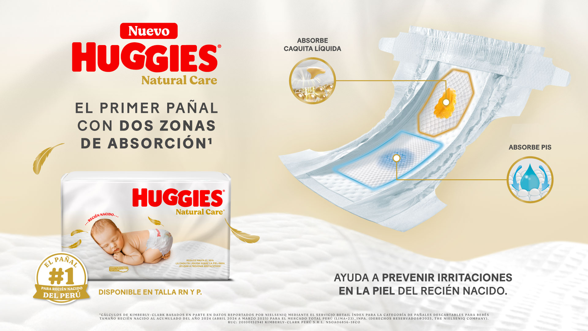 Huggies lanza el primer pañal con doble zona de absorción en la región