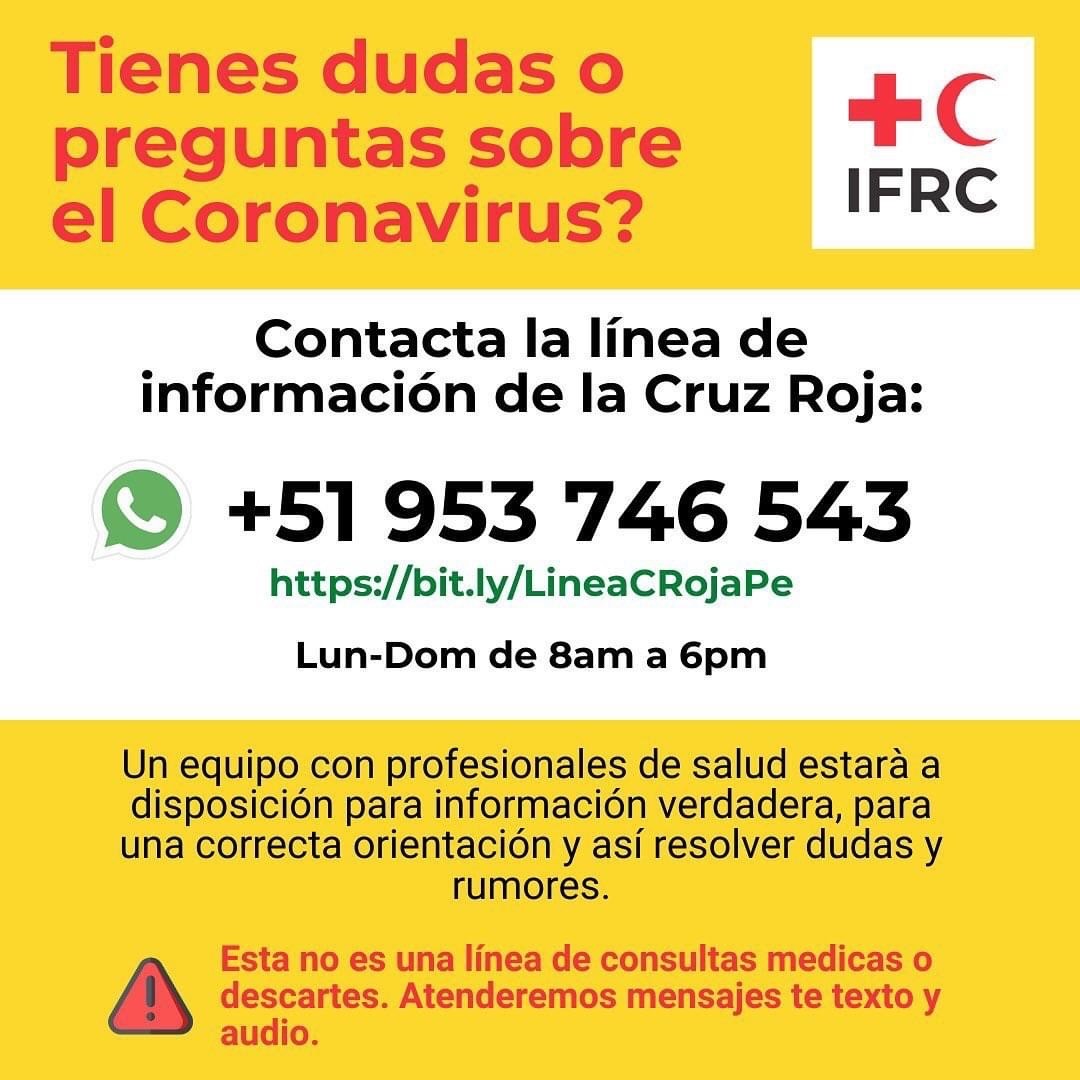 Federación Internacional de la Cruz Roja lanza línea gratuita para informar y orientar sobre COVID-19